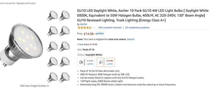 daylight LED specs